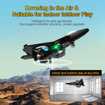 Aeroflux RC Jet Plane Glider – 2.4G Remote Control Stunt Aircraft with LED