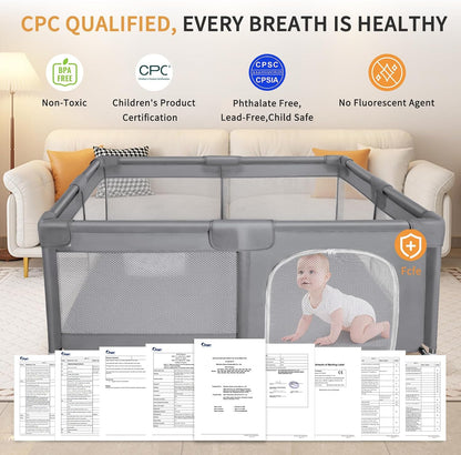 AeroFlux Foldable Baby Playpen – Safe, Spacious & Stylish Playtime