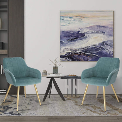 Aeroflux Velvet Armchairs with Padded Seat and Metal Legs – Comfortable, Stylish Dining Chairs for Your Home