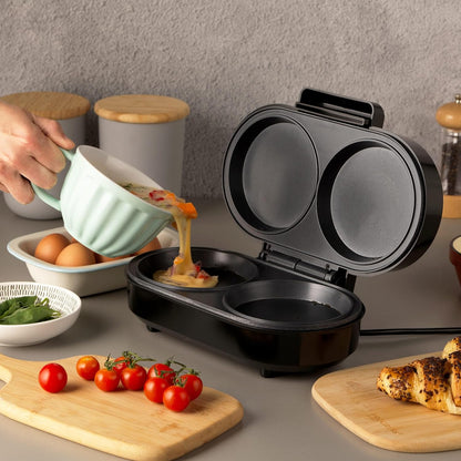 Aeroflux Electric Omelette Maker – Dual Non-Stick Cooker for Quick & Easy Breakfasts