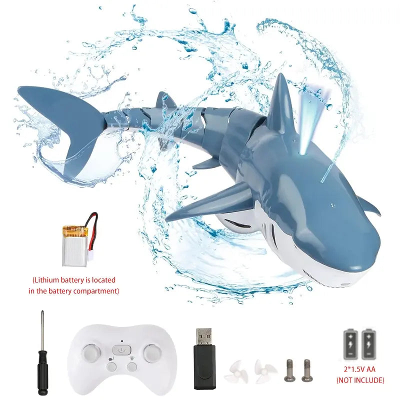 Aeroflux Smart RC Shark Whale – Spray Water Remote Controlled Toy