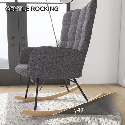 AeroFlux Nursing Rocking Chair — Modern Glider Rocker Armchair for Living Room & Nursery