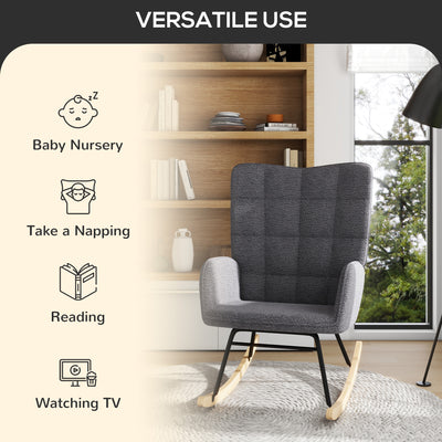 AeroFlux Nursing Rocking Chair — Modern Glider Rocker Armchair for Living Room & Nursery