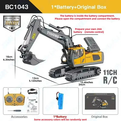 Aeroflux Remote Control RC Digger with Charger & Battery – Children’s RC Excavator Toy