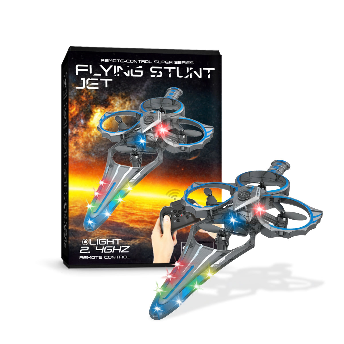 Aeroflux® Super Cool Stunt RC Flying Jet – Soar, Flip, Ultimate Aerial Ride