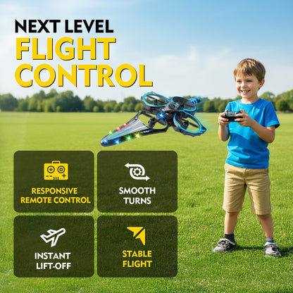 Aeroflux® Super Cool Stunt RC Flying Jet – Soar, Flip, Ultimate Aerial Ride