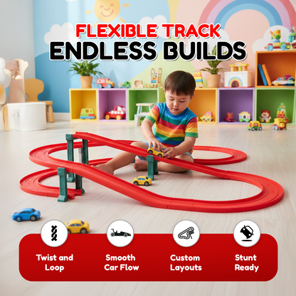 Aeroflux© Super Fun Flexible Car Race Track - Best Gift