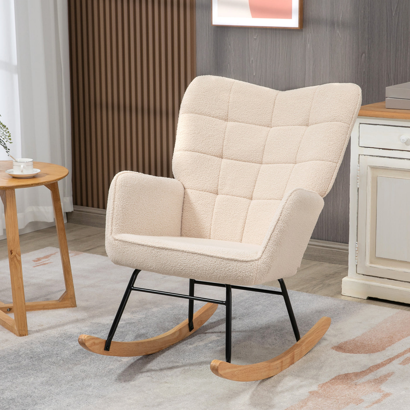 AeroFlux Nursing Rocking Chair — Modern Glider Rocker Armchair for Living Room & Nursery