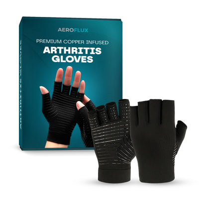 Aeroflux© Premium Copper Infused Arthritis Gloves: No More Pain