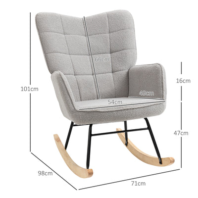 AeroFlux Nursing Rocking Chair — Modern Glider Rocker Armchair for Living Room & Nursery