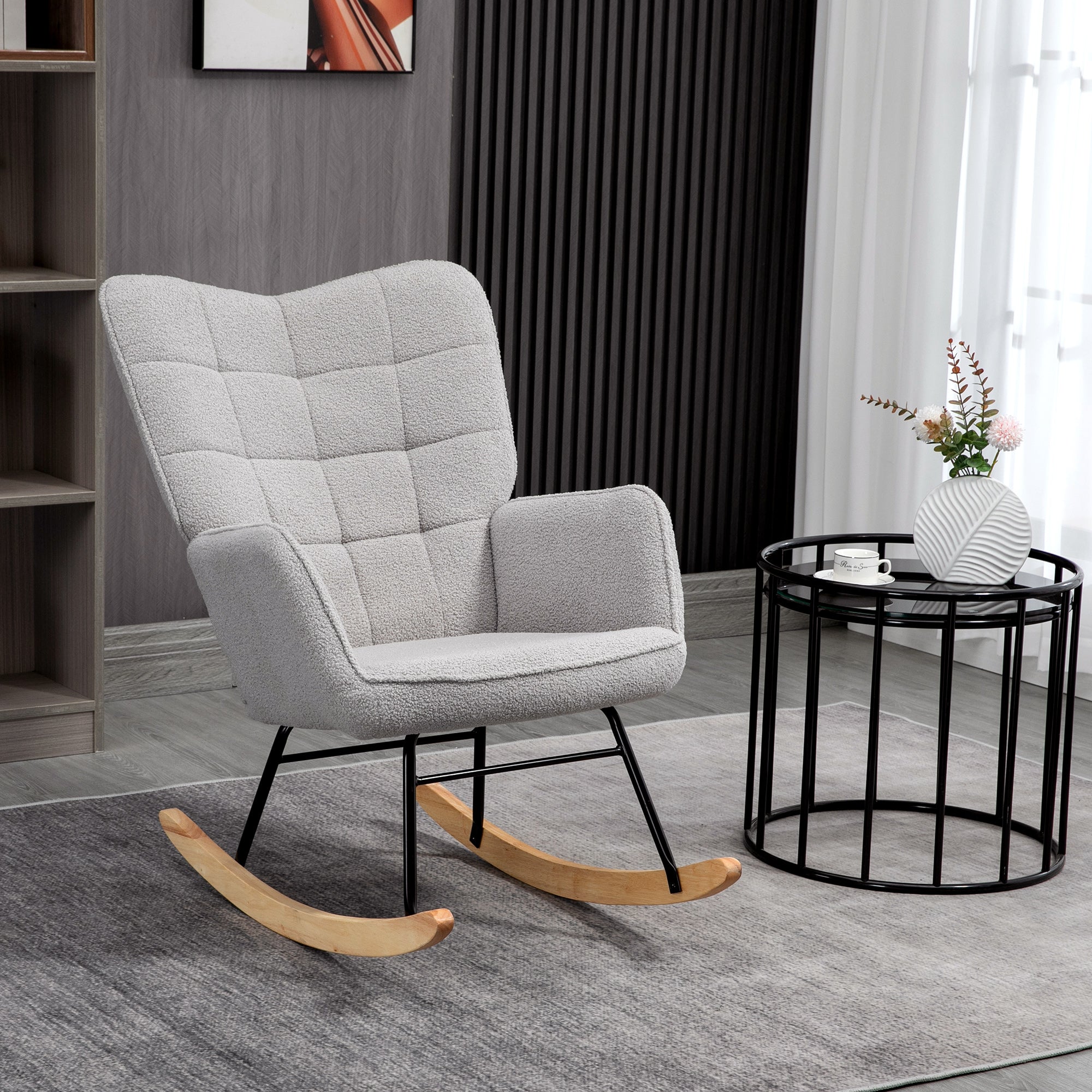 AeroFlux Nursing Rocking Chair — Modern Glider Rocker Armchair for Living Room & Nursery