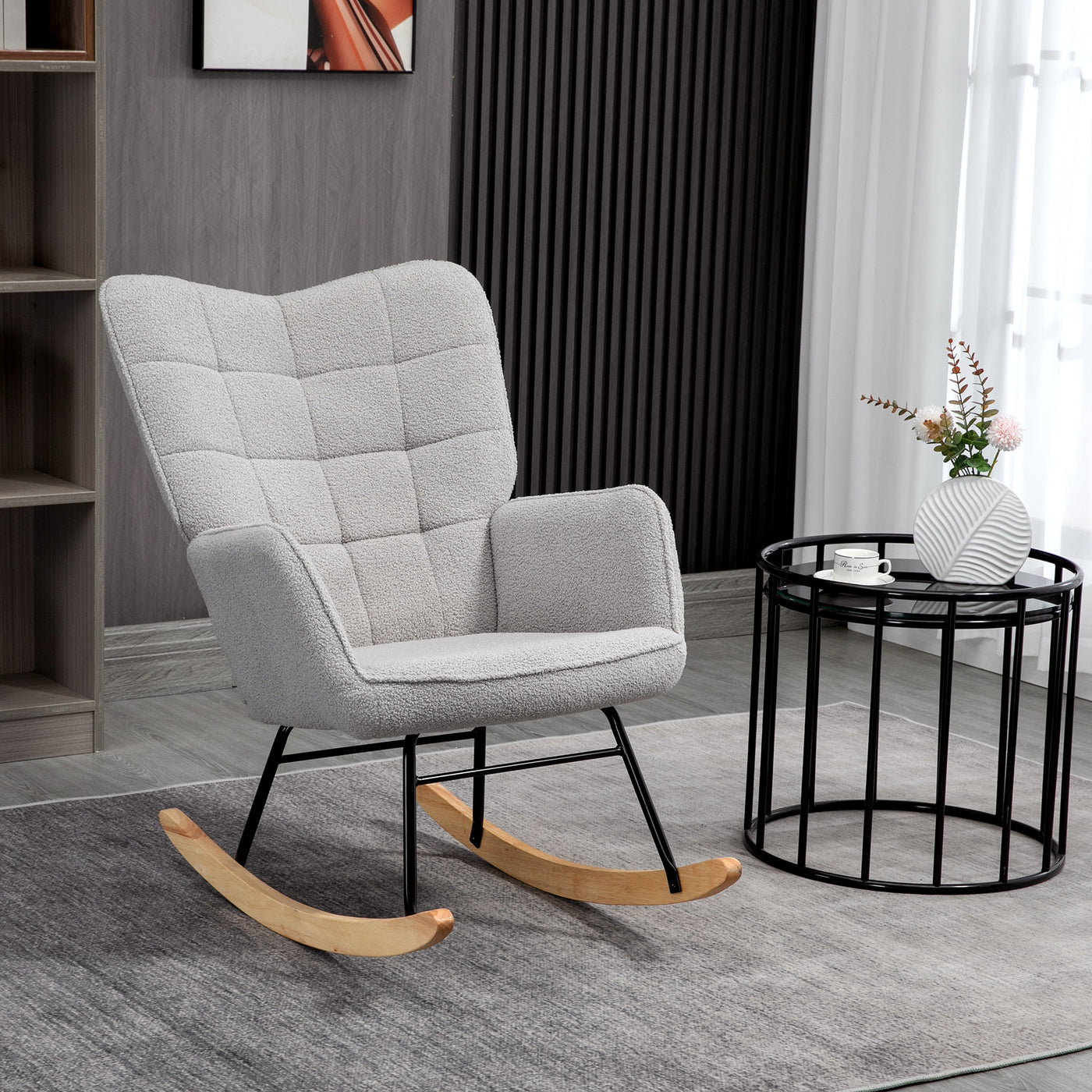 AeroFlux Nursing Rocking Chair — Modern Glider Rocker Armchair for Living Room & Nursery