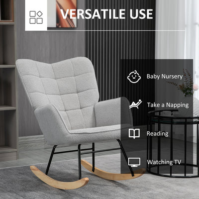 AeroFlux Nursing Rocking Chair — Modern Glider Rocker Armchair for Living Room & Nursery