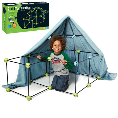Aeroflux© Kids DIY Fort Building Kit - 72Pcs or 144Pcs DIY - Play House, Secret Base