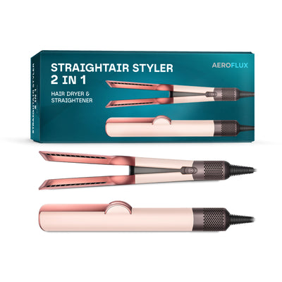 Aeroflux© Premium Luxury Airstrait 2-in-1 Styler Straightener & Hair Dryer