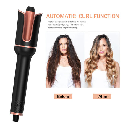 Aeroflux© Premium Automatic Hair Curler Wand [Auto Curling + 1 Year Warranty]