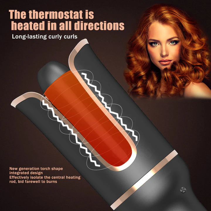 Aeroflux© Premium Automatic Hair Curler Wand [Auto Curling + 1 Year Warranty]