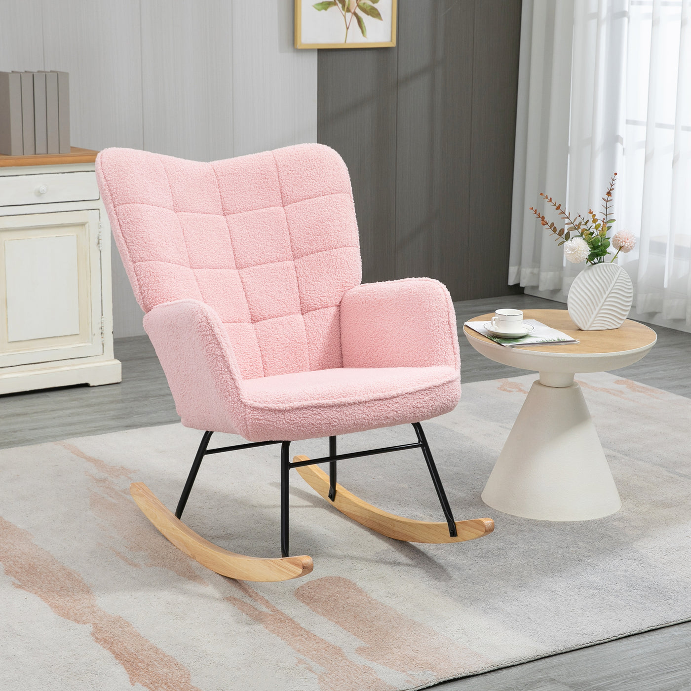 AeroFlux Nursing Rocking Chair — Modern Glider Rocker Armchair for Living Room & Nursery