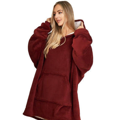 Aeroflux© Premium Hoodie Blanket Oversized Ultra Plush Sherpa Giant Big Hooded Sweatshirt