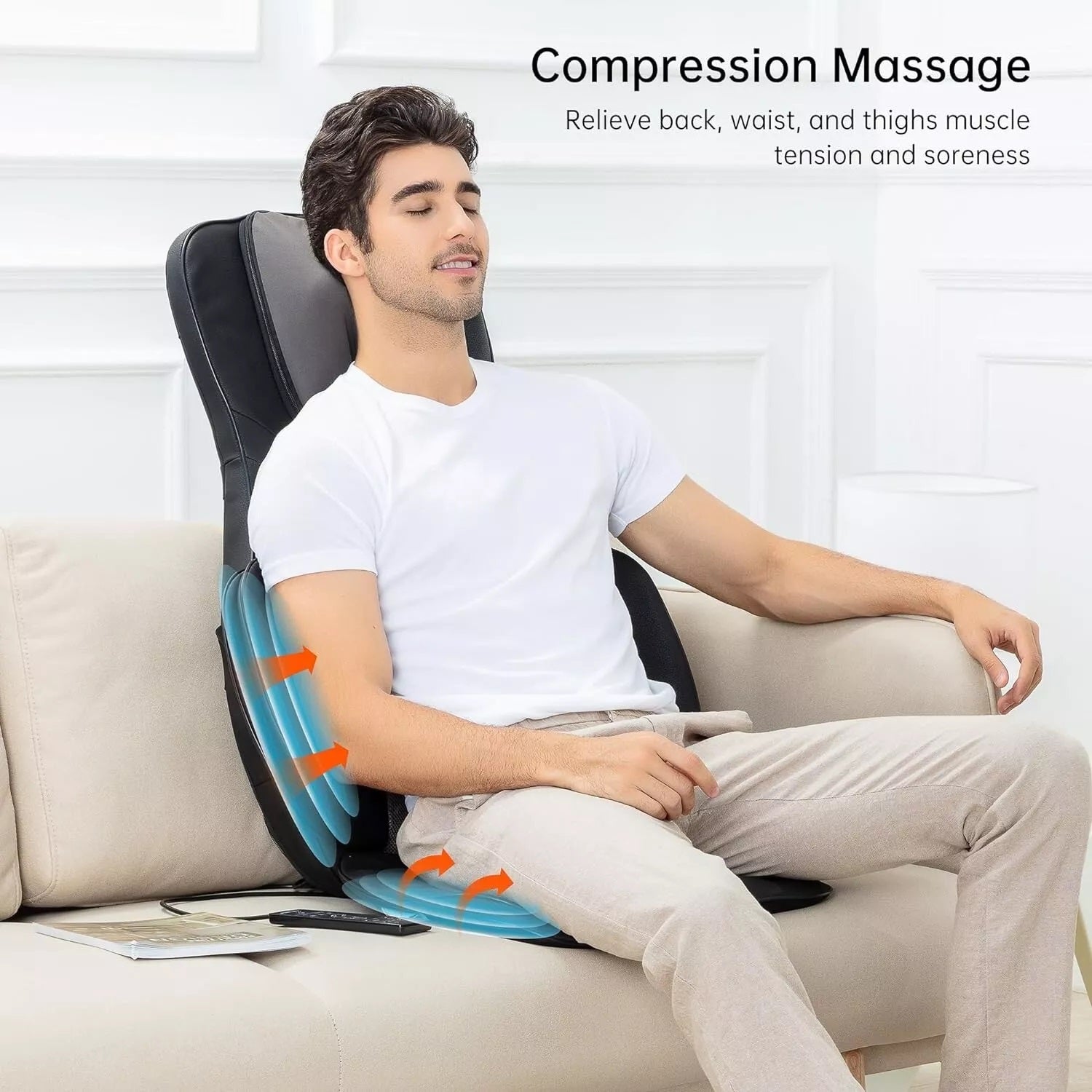 Aeroflux© Premium Shiatsu Back Massager for Chair with Heat [1 Year Warranty]