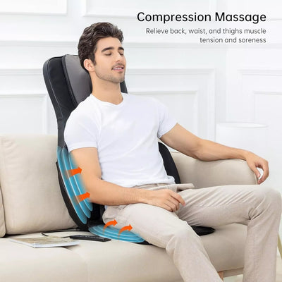 Aeroflux© Premium Shiatsu Back Massager for Chair with Heat [1 Year Warranty]