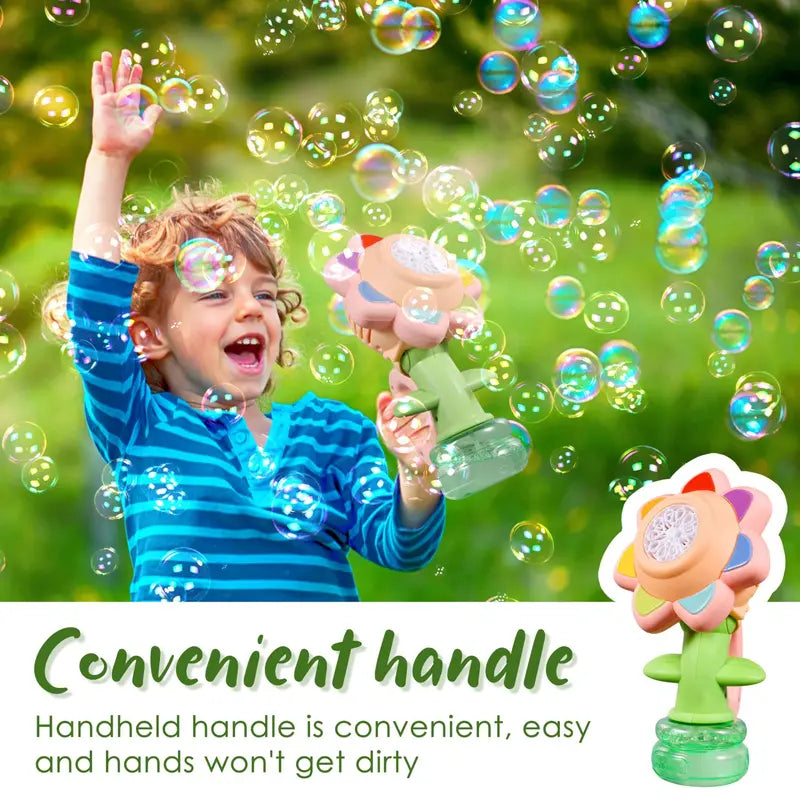 Aeroflux© Sunflower Bubble Machine – Dancing LED Bubble Maker for Magical Outdoor Fun