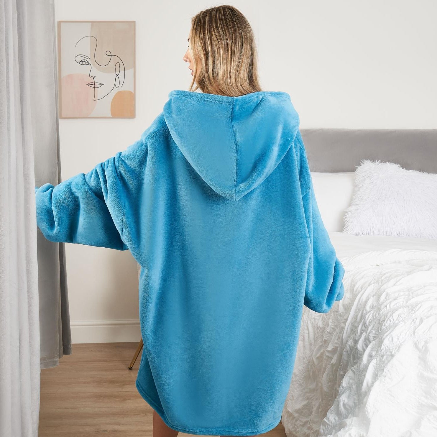 Aeroflux© Premium Hoodie Blanket Oversized Ultra Plush Sherpa Giant Big Hooded Sweatshirt