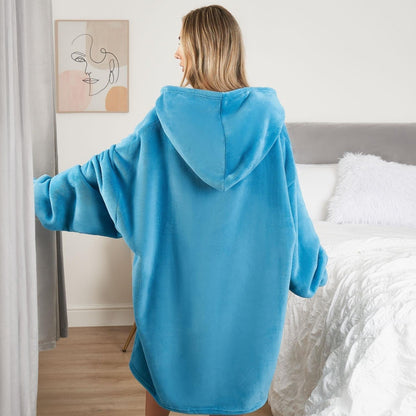 Aeroflux© Premium Hoodie Blanket Oversized Ultra Plush Sherpa Giant Big Hooded Sweatshirt DP1