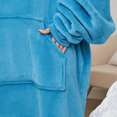 Aeroflux© Premium Hoodie Blanket Oversized Ultra Plush Sherpa Giant Big Hooded Sweatshirt