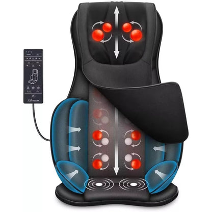 Aeroflux© Premium Shiatsu Back Massager for Chair with Heat [1 Year Warranty]