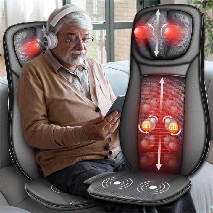Aeroflux© Premium Shiatsu Back Massager for Chair with Heat [1 Year Warranty]