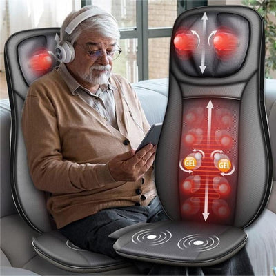 Aeroflux© Premium Shiatsu Back Massager for Chair with Heat [1 Year Warranty]