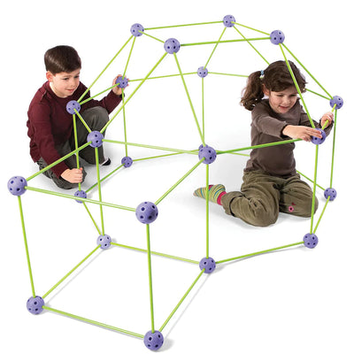 Aeroflux© Kids DIY Fort Building Kit - 72Pcs or 144Pcs DIY - Play House, Secret Base