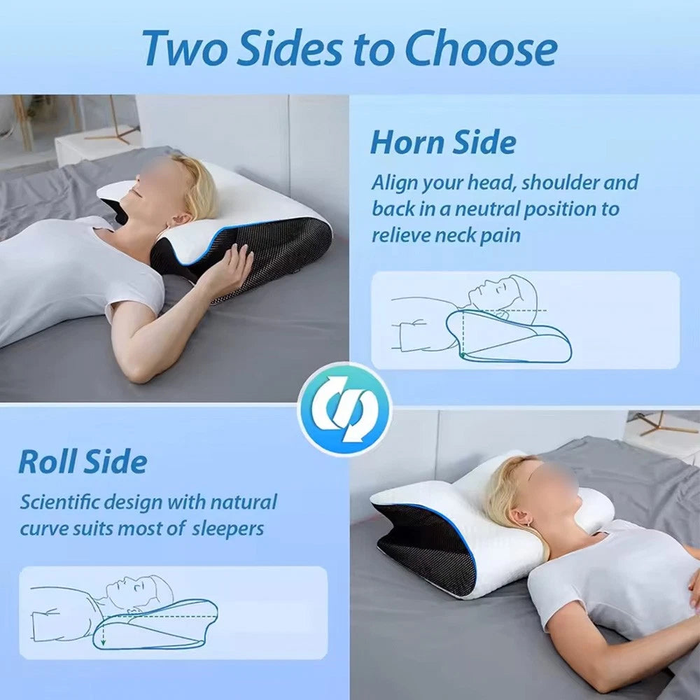 Aeroflux Ergonomic Memory Foam Pillow – Cervical, Neck and Shoulder Orthopedic Support