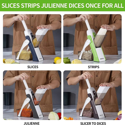 Aeroflux Multi-Purpose Safe Mandoline Vegetable Slicer – Adjustable Chopper Tool for Effortless Precision