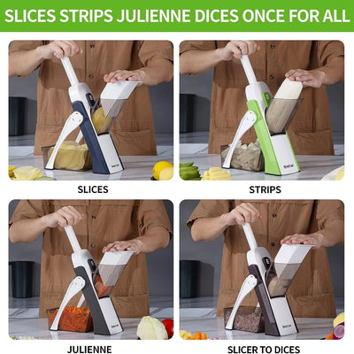 Aeroflux Multi-Purpose Safe Mandoline Vegetable Slicer – Adjustable Chopper Tool for Effortless Precision