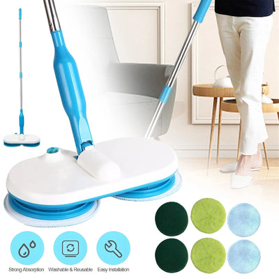 Aeroflux Cordless Electric Floor Mop – Rechargeable Scrubber, Sweeper, and Polisher