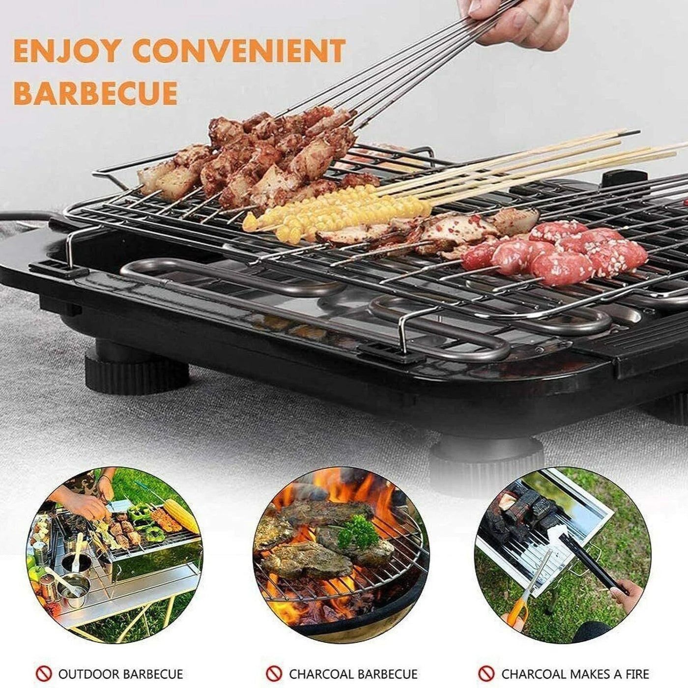 Aeroflux Smokeless Electric BBQ Grill – Indoor and Outdoor Barbecue Convenience