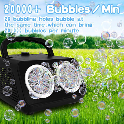 Automatic LED Bubble Machine – 20000 Bubbles Per Minute for Outdoor Fun