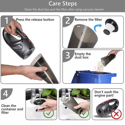 Aeroflux Cordless Handheld Vacuum Cleaner – Wet & Dry, Portable, Rechargeable (120W)