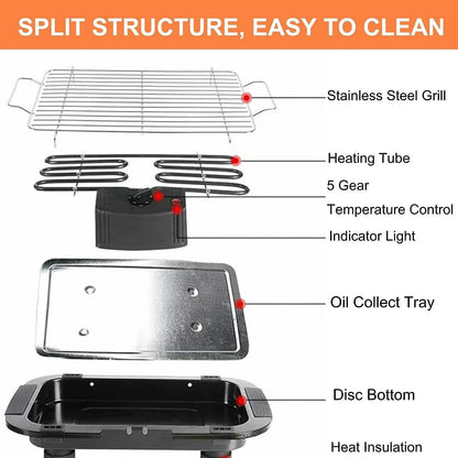 Aeroflux Smokeless Electric BBQ Grill – Indoor and Outdoor Barbecue Convenience