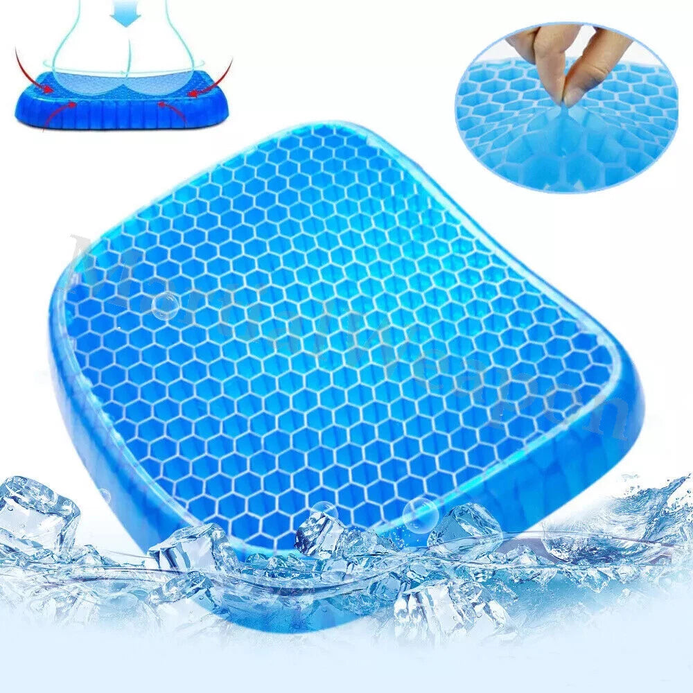 Aeroflux Gel Car Seat Cushion – Ergonomic Cooling Pad for Long Sitting Comfort & Pressure Relief