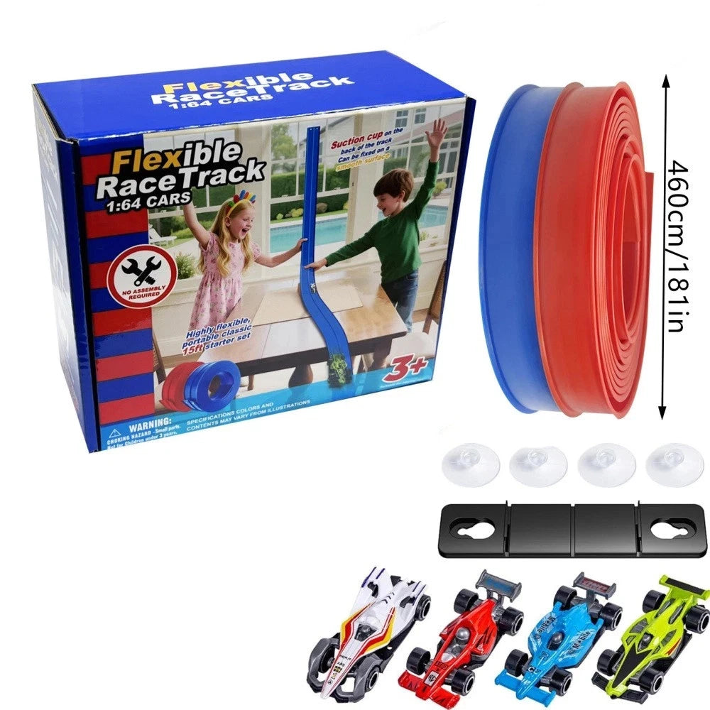Aeroflux© Ultimate Soft Rubber Race Track – 4.1m Flexible Track Set