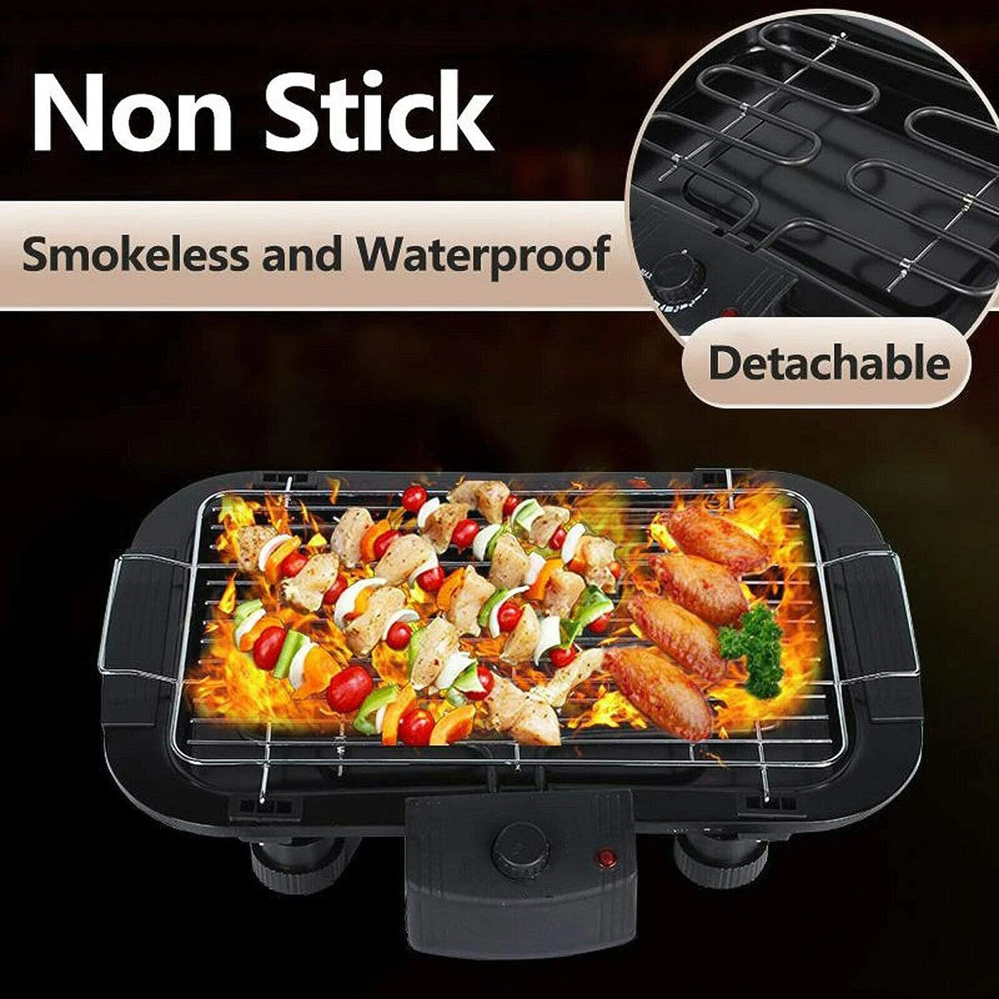 Aeroflux Smokeless Electric BBQ Grill – Indoor and Outdoor Barbecue Convenience