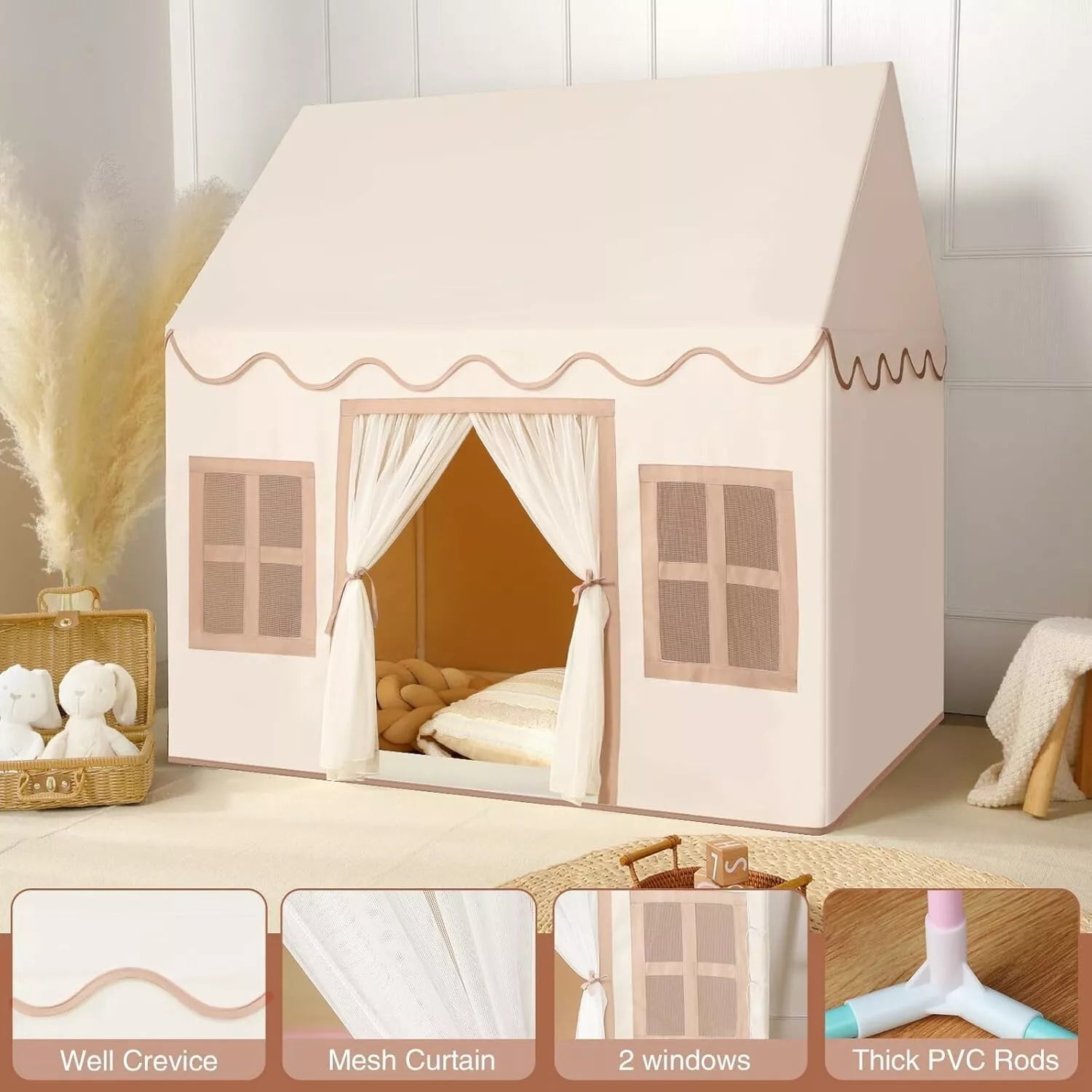 Aeroflux Kids Play Tent – Large Indoor Playhouse for Boys & Girls