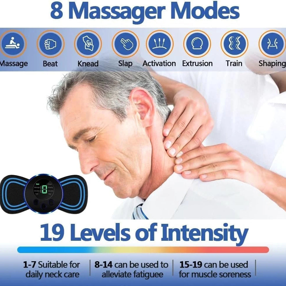Aeroflux Wireless TENS Machine – Customisable Pain Relief with 8 Modes and 19 Intensity Levels