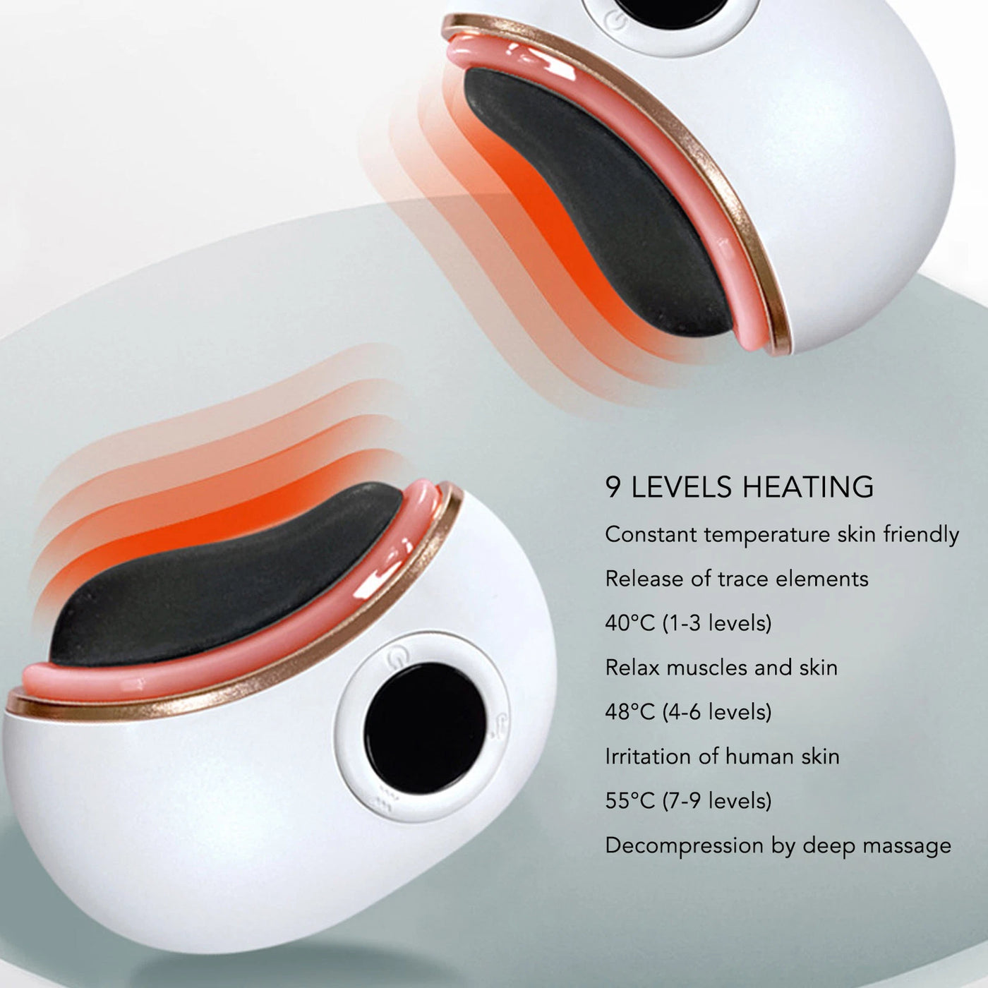 Aeroflux Heated Gua Sha Facial Tool – 9 Vibration & Heating Levels | Face Sculpting Massager