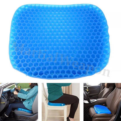 Aeroflux Gel Car Seat Cushion – Ergonomic Cooling Pad for Long Sitting Comfort & Pressure Relief