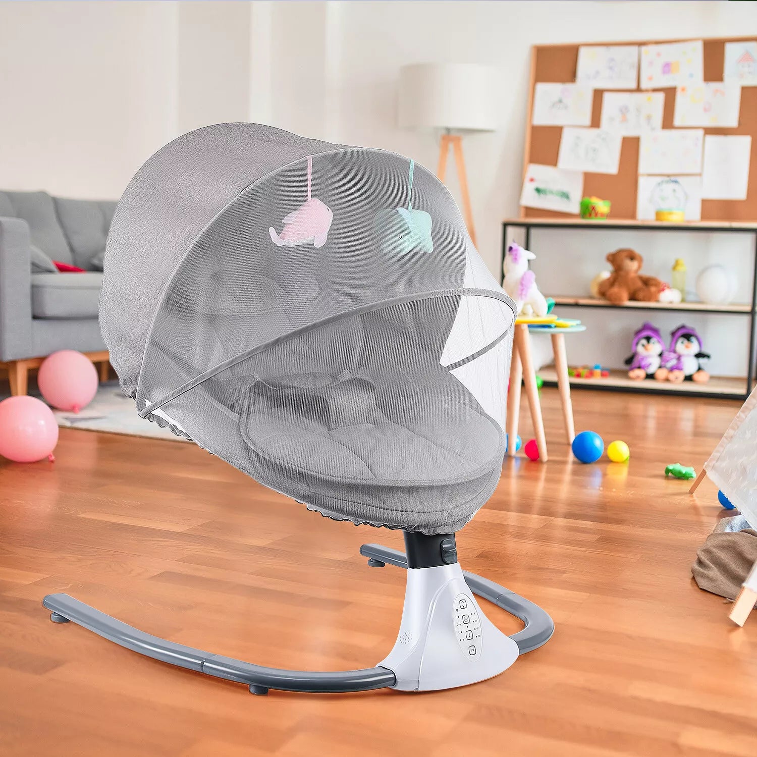 Aeroflux© Premium Bluetooth Electric Baby Swing & Bouncer