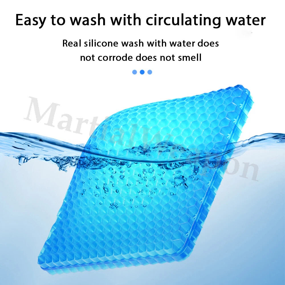 Aeroflux Gel Car Seat Cushion – Ergonomic Cooling Pad for Long Sitting Comfort & Pressure Relief